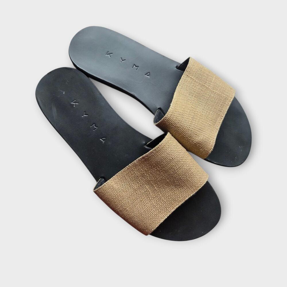 Kyma Telendos Slide On Sandal Open Toe Leather Sole Women's EU 39/ US 9